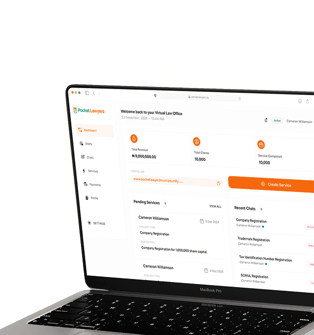 Pocket Lawyers Dashboard